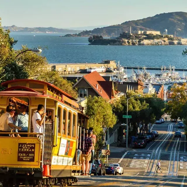 Teleféricos en el centro de San Francisco